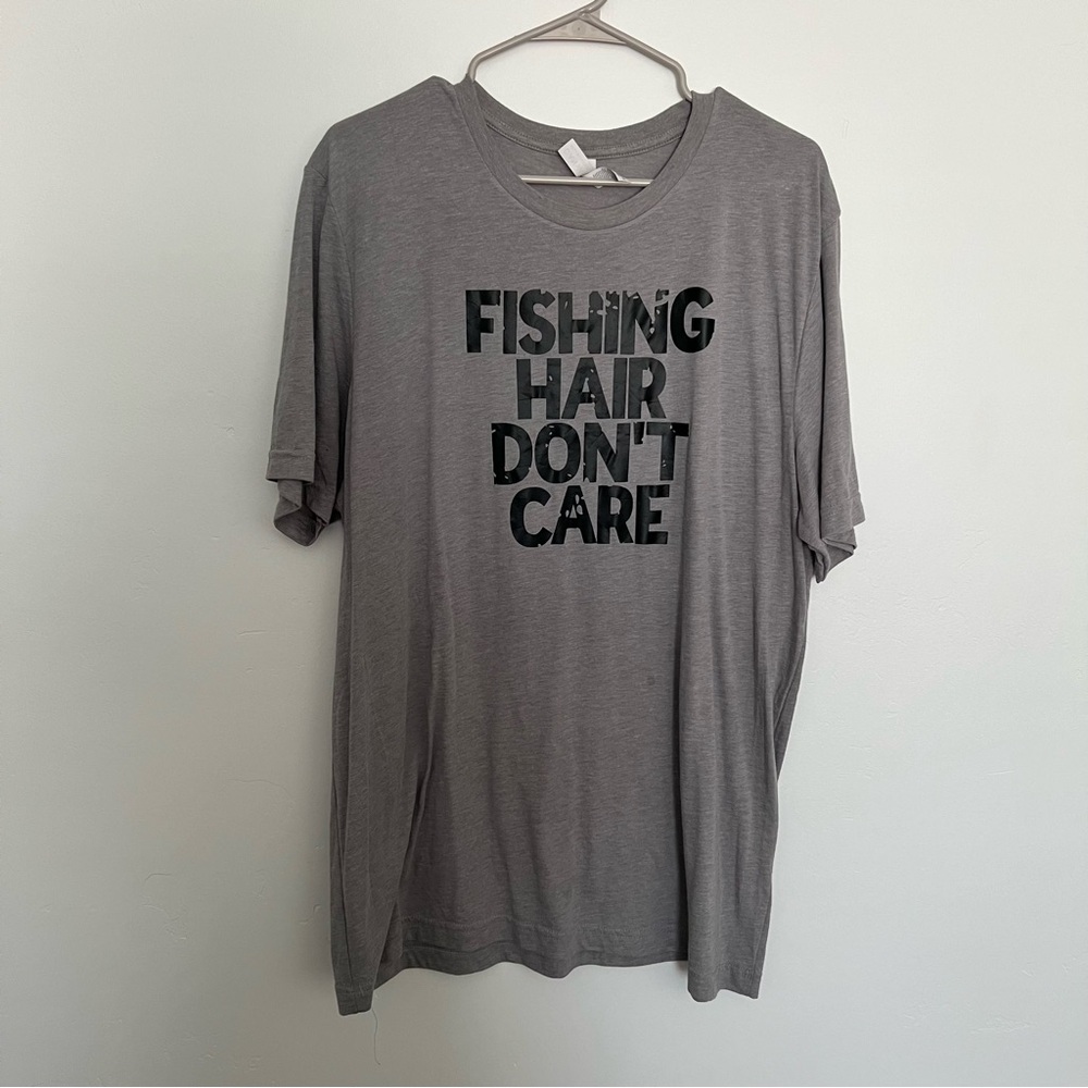 Fishing hair don’t care t-shirt